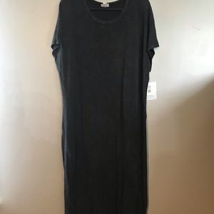 LuLaRoe Maria Maxi dress in Black acid wash